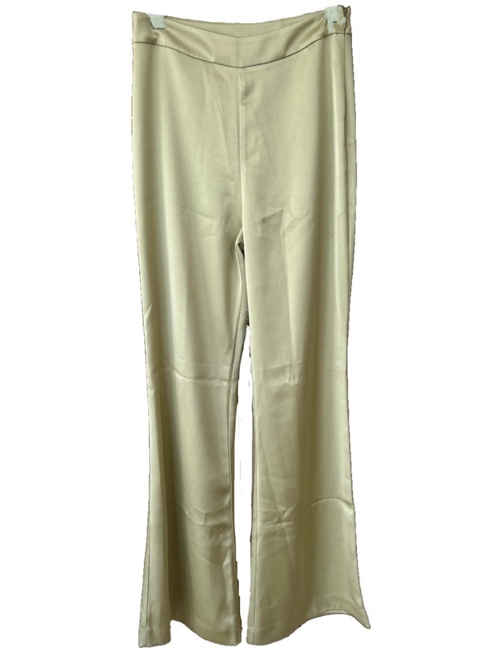 Mare Mare Sage Green Glossy Flare Pants XS Side Zip NWT Anthropologie